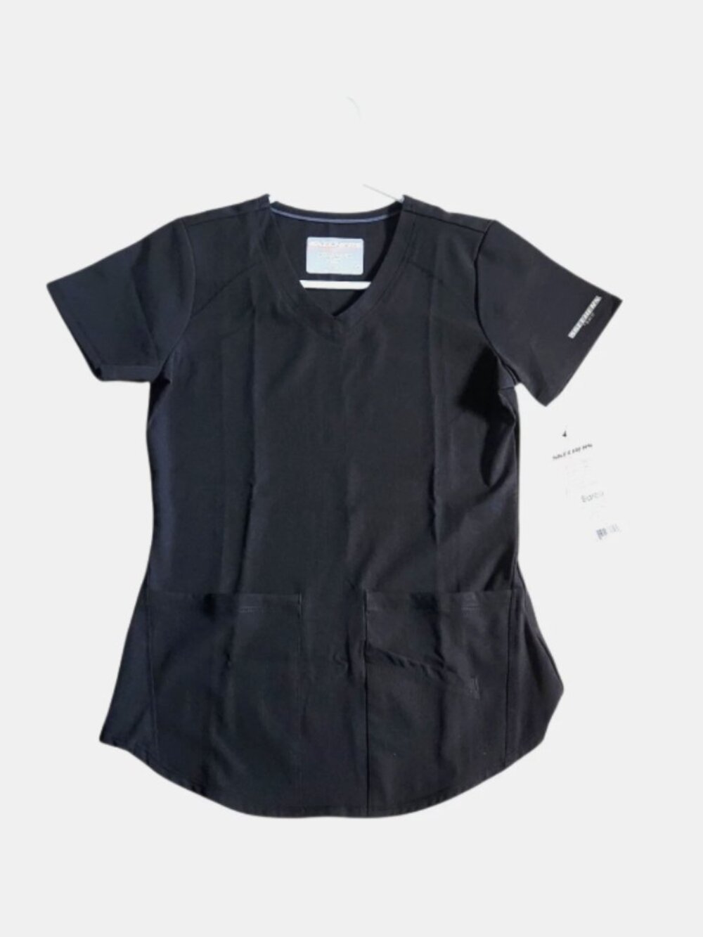 Skechers by Barco Womens Scrub Top XXS Vitality V-Neck Black SK101 / 3 pockets